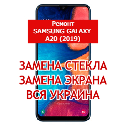 ремонт Samsung Galaxy A20 (2019) замена стекла и экрана