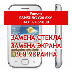 ремонт Samsung Galaxy Ace GT-S5830 замена стекла и экрана
